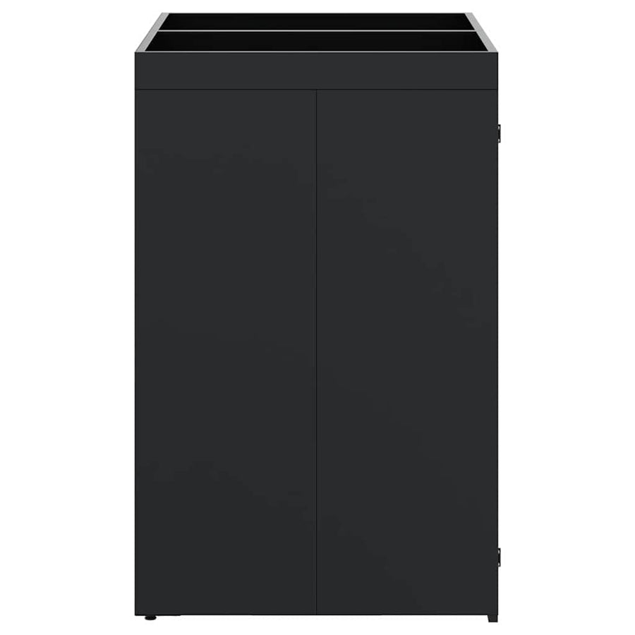 Wheelie Bin Storage for 2 Bins Black 136 x 77,5 x 121,5 cm