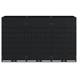Wheelie Bin Storage for 3 Bins Black 204 x 77,5 x 121,5 cm