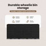 Wheelie Bin Storage for 4 Bins Black 272 x 77,5 x 121,5 cm - Extra Image