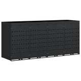 Wheelie Bin Storage for 4 Bins Black 272 x 77,5 x 121,5 cm