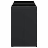 Wheelie Bin Storage for 4 Bins Black 272 x 77,5 x 121,5 cm - Close-Up Angle