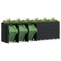 Wheelie Bin Storage for 6 Bins Black 408 x 77,5 x 121,5 cm