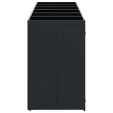 Wheelie Bin Storage for 6 Bins Black 408 x 77,5 x 121,5 cm