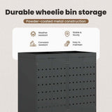 Wheelie Bin Storage for 2 Bins Anthracite 136 x 77,5 x 121,5 cm - Extra Image