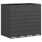 Wheelie Bin Storage for 2 Bins Anthracite 136 x 77,5 x 121,5 cm