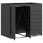 Wheelie Bin Storage for 2 Bins Anthracite 136 x 77,5 x 121,5 cm