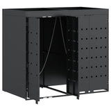 Wheelie Bin Storage for 2 Bins Anthracite 136 x 77,5 x 121,5 cm - 45-Degree Angle