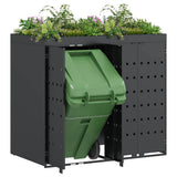 Wheelie Bin Storage for 2 Bins Anthracite 136 x 77,5 x 121,5 cm