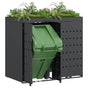 Wheelie Bin Storage for 2 Bins Anthracite 136 x 77,5 x 121,5 cm