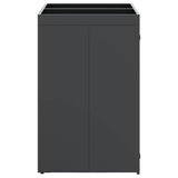 Wheelie Bin Storage for 2 Bins Anthracite 136 x 77,5 x 121,5 cm - Close-Up Angle
