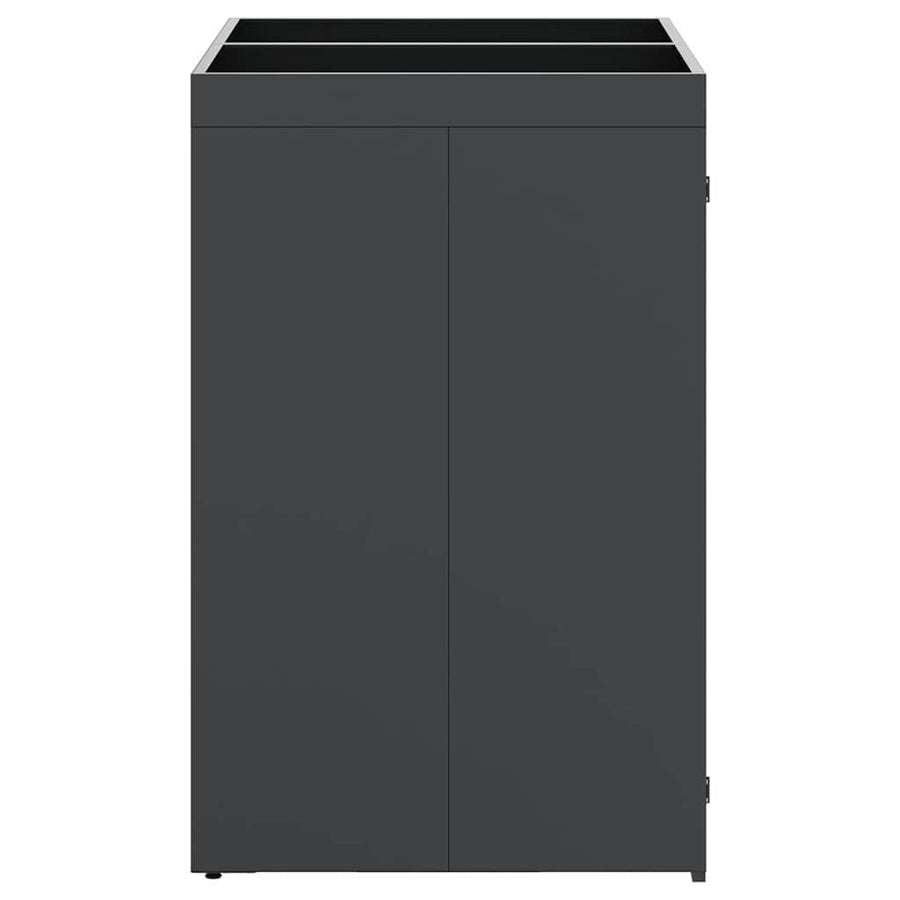 Wheelie Bin Storage for 2 Bins Anthracite 136 x 77,5 x 121,5 cm