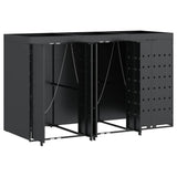 Wheelie Bin Storage for 3 Bins Anthracite 204 x 77,5 x 121,5 cm - 45-Degree Angle