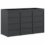 Wheelie Bin Storage for 3 Bins Anthracite 204 x 77,5 x 121,5 cm - Low Angle