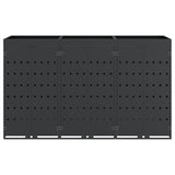 Wheelie Bin Storage for 3 Bins Anthracite 204 x 77,5 x 121,5 cm - Rear View