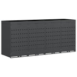 Wheelie Bin Storage for 4 Bins Anthracite 272 x 77,5 x 121,5 cm - Front View