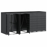 Wheelie Bin Storage for 4 Bins Anthracite 272 x 77,5 x 121,5 cm - 45-Degree Angle