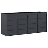 Wheelie Bin Storage for 4 Bins Anthracite 272 x 77,5 x 121,5 cm - Low Angle