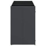 Wheelie Bin Storage for 4 Bins Anthracite 272 x 77,5 x 121,5 cm - Close-Up Angle