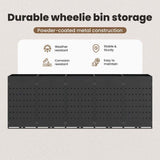 Wheelie Bin Storage for 5 Bins Anthracite 340 x 77,5 x 121,5 cm