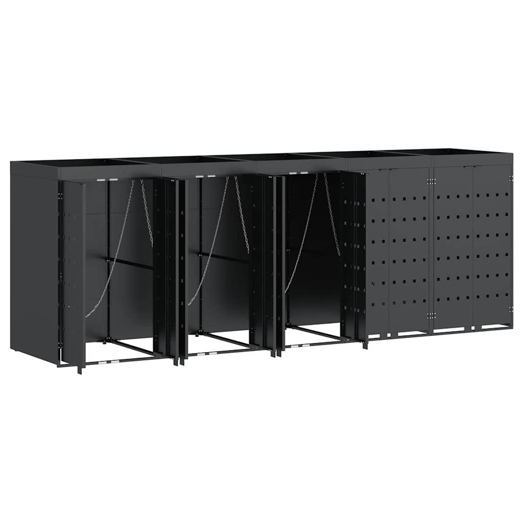 Wheelie Bin Storage for 5 Bins Anthracite 340 x 77,5 x 121,5 cm