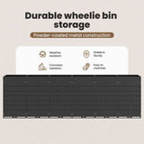 Wheelie Bin Storage for 6 Bins Anthracite 408 x 77,5 x 121,5 cm