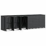 Wheelie Bin Storage for 6 Bins Anthracite 408 x 77,5 x 121,5 cm