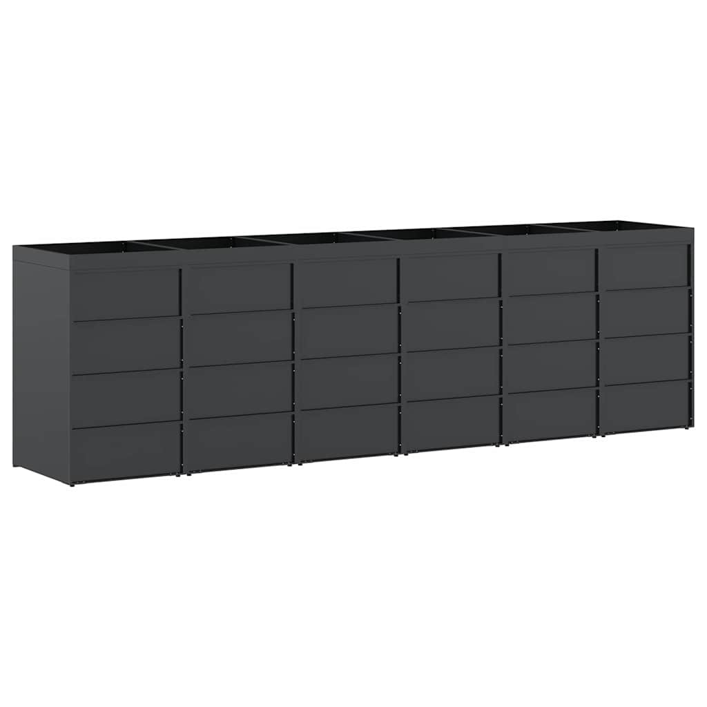 Wheelie Bin Storage for 6 Bins Anthracite 408 x 77,5 x 121,5 cm
