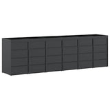 Wheelie Bin Storage for 6 Bins Anthracite 408 x 77,5 x 121,5 cm - Low Angle