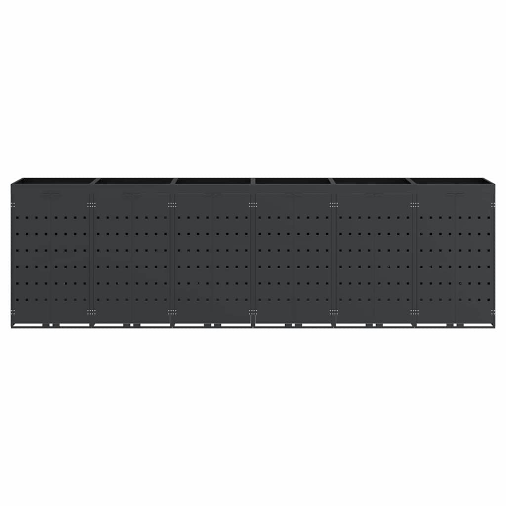 Wheelie Bin Storage for 6 Bins Anthracite 408 x 77,5 x 121,5 cm