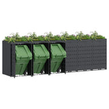 Wheelie Bin Storage for 6 Bins Anthracite 408 x 77,5 x 121,5 cm