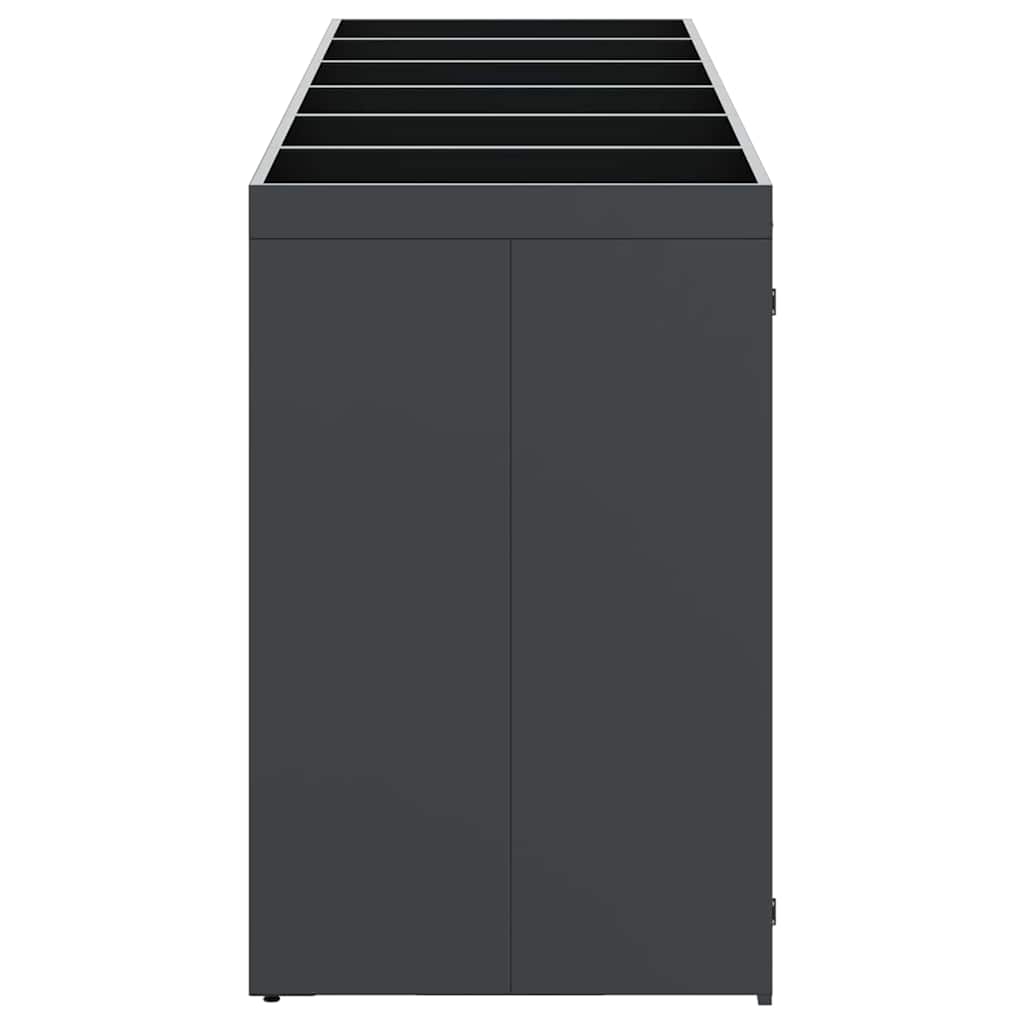 Wheelie Bin Storage for 6 Bins Anthracite 408 x 77,5 x 121,5 cm