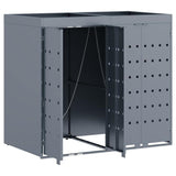 Wheelie Bin Storage for 2 Bins Light Grey 136 x 77,5 x 121,5 cm - 45-Degree Angle