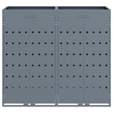 Wheelie Bin Storage for 2 Bins Light Grey 136 x 77,5 x 121,5 cm