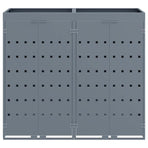 Wheelie Bin Storage for 2 Bins Light Grey 136 x 77,5 x 121,5 cm