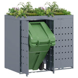Wheelie Bin Storage for 2 Bins Light Grey 136 x 77,5 x 121,5 cm