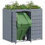 Wheelie Bin Storage for 2 Bins Light Grey 136 x 77,5 x 121,5 cm