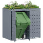 Wheelie Bin Storage for 2 Bins Light Grey 136 x 77,5 x 121,5 cm