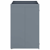 Wheelie Bin Storage for 2 Bins Light Grey 136 x 77,5 x 121,5 cm - Close-Up Angle