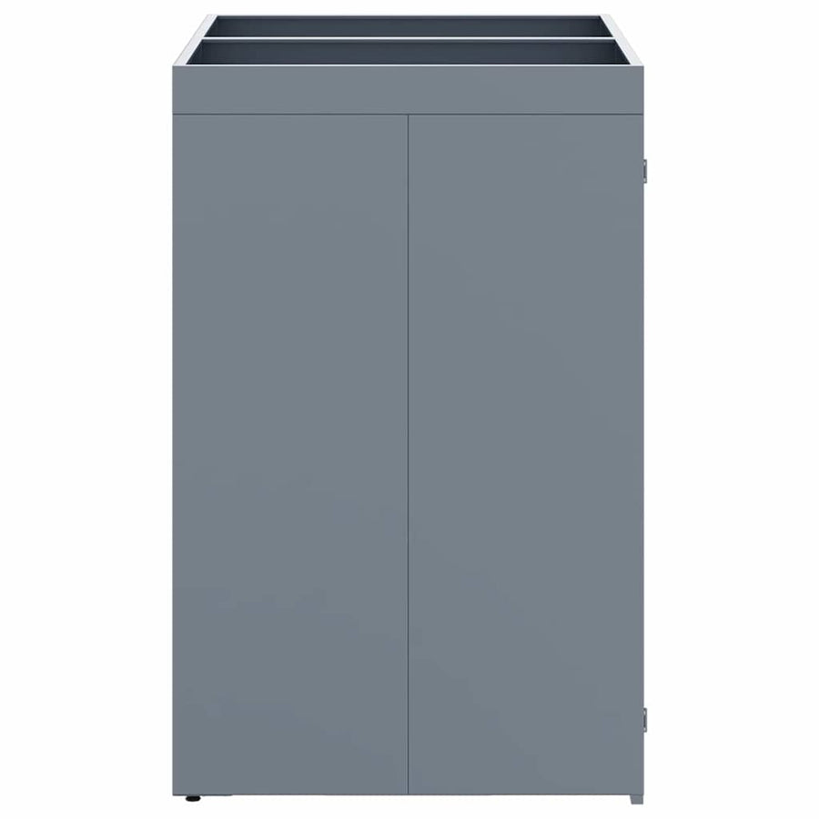 Wheelie Bin Storage for 2 Bins Light Grey 136 x 77,5 x 121,5 cm