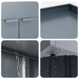 Wheelie Bin Storage for 3 Bins Light Grey 204 x 77,5 x 121,5 cm - Extra Image