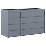 Wheelie Bin Storage for 3 Bins Light Grey 204 x 77,5 x 121,5 cm - Extra Image