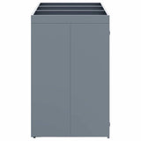 Wheelie Bin Storage for 3 Bins Light Grey 204 x 77,5 x 121,5 cm - Low Angle