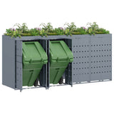 Wheelie Bin Storage for 4 Bins Light Grey 272 x 77,5 x 121,5 cm