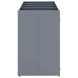 Wheelie Bin Storage for 4 Bins Light Grey 272 x 77,5 x 121,5 cm - Close-Up Angle