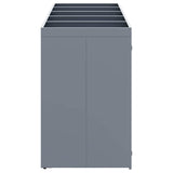 Wheelie Bin Storage for 5 Bins Light Grey 340 x 77,5 x 121,5 cm - Low Angle