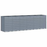 Wheelie Bin Storage for 6 Bins Light Grey 408 x 77,5 x 121,5 cm - Front View