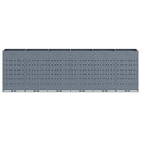 Wheelie Bin Storage for 6 Bins Light Grey 408 x 77,5 x 121,5 cm - Rear View