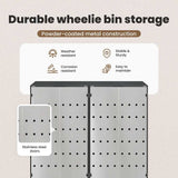 Wheelie Bin Storage for 3 Bins Anthracite 340 x 77.5 x 115.5 cm