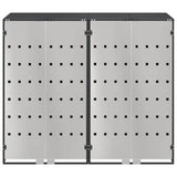 Wheelie Bin Storage for 3 Bins Anthracite 340 x 77.5 x 115.5 cm - Rear View