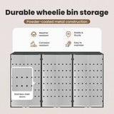 Wheelie Bin Storage for 3 Bins Steel Anthracite - Extra Image